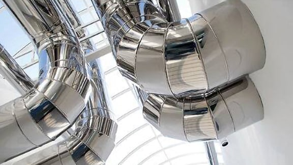 Gas-pipes installed in an indoor setting